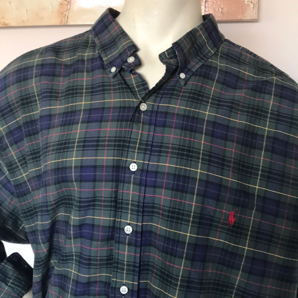 Ralph Lauren Button Down Plaid Shirt 4XLT